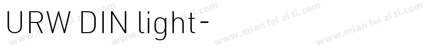 URW DIN light字体转换